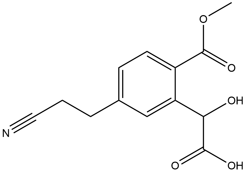 Methyl 2-(carboxy(hydroxy)methyl)-4-(2-cyanoethyl)benzoate Structure