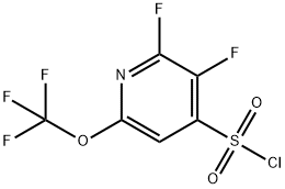 2,3-Difluoro-6-(trifluoromethoxy)pyridine-4-sulfonyl chloride Struktur