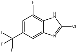 2-氯-7-氟-5-(三氟甲基)-1H-苯并[D]咪唑,1803904-83-7,结构式
