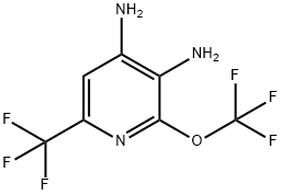 3,4-Diamino-2-(trifluoromethoxy)-6-(trifluoromethyl)pyridine Structure