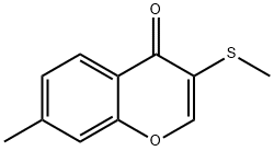 7-甲基-3-甲硫基苯并吡喃-4-酮 结构式