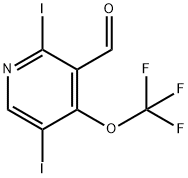 2,5-Diiodo-4-(trifluoromethoxy)pyridine-3-carboxaldehyde 结构式