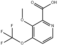 3-甲氧基-4-(三氟甲氧基)吡啶甲酸, 1803913-52-1, 结构式