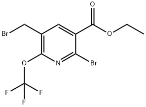 Ethyl 2-bromo-5-(bromomethyl)-6-(trifluoromethoxy)pyridine-3-carboxylate,1803925-05-4,结构式