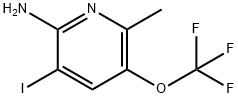 2-Amino-3-iodo-6-methyl-5-(trifluoromethoxy)pyridine Structure