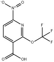 6-Nitro-2-(trifluoromethoxy)pyridine-3-carboxylic acid,1803929-28-3,结构式