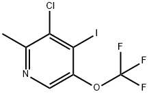 3-Chloro-4-iodo-2-methyl-5-(trifluoromethoxy)pyridine 结构式