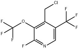 4-(Chloromethyl)-2-fluoro-3-(trifluoromethoxy)-5-(trifluoromethyl)pyridine,1803945-00-7,结构式