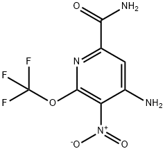 4-Amino-3-nitro-2-(trifluoromethoxy)pyridine-6-carboxamide Structure