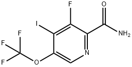 3-Fluoro-4-iodo-5-(trifluoromethoxy)pyridine-2-carboxamide Structure