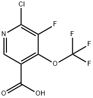 2-Chloro-3-fluoro-4-(trifluoromethoxy)pyridine-5-carboxylic acid Structure