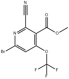 Methyl 6-bromo-2-cyano-4-(trifluoromethoxy)pyridine-3-carboxylate Structure