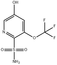 5-Hydroxy-3-(trifluoromethoxy)pyridine-2-sulfonamide 结构式