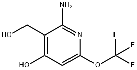 2-Amino-4-hydroxy-6-(trifluoromethoxy)pyridine-3-methanol 化学構造式