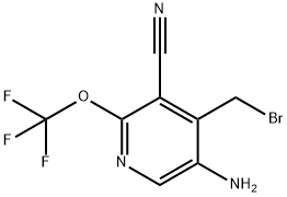 5-Amino-4-(bromomethyl)-3-cyano-2-(trifluoromethoxy)pyridine Structure