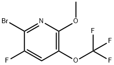 2-Bromo-3-fluoro-6-methoxy-5-(trifluoromethoxy)pyridine 结构式