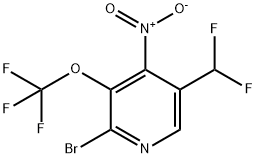 2-Bromo-5-(difluoromethyl)-4-nitro-3-(trifluoromethoxy)pyridine|