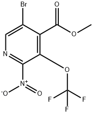 Methyl 5-bromo-2-nitro-3-(trifluoromethoxy)pyridine-4-carboxylate 结构式