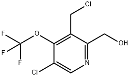 5-Chloro-3-(chloromethyl)-4-(trifluoromethoxy)pyridine-2-methanol 结构式