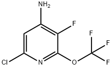 4-Amino-6-chloro-3-fluoro-2-(trifluoromethoxy)pyridine Structure