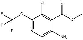 Methyl 5-amino-3-chloro-2-(trifluoromethoxy)pyridine-4-carboxylate Struktur