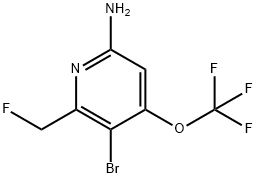 6-Amino-3-bromo-2-(fluoromethyl)-4-(trifluoromethoxy)pyridine,1804011-97-9,结构式