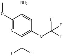 3-Amino-6-(difluoromethyl)-2-methoxy-5-(trifluoromethoxy)pyridine 化学構造式