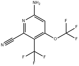 6-Amino-2-cyano-4-(trifluoromethoxy)-3-(trifluoromethyl)pyridine Struktur