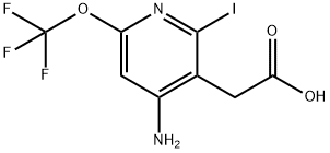 4-Amino-2-iodo-6-(trifluoromethoxy)pyridine-3-acetic acid Struktur