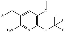 2-Amino-3-(bromomethyl)-5-methoxy-6-(trifluoromethoxy)pyridine 结构式