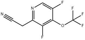 3,5-Difluoro-4-(trifluoromethoxy)pyridine-2-acetonitrile,1804030-86-1,结构式