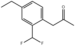 1-(2-(Difluoromethyl)-4-ethylphenyl)propan-2-one Structure