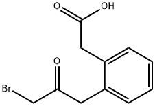 1-Bromo-3-(2-(carboxymethyl)phenyl)propan-2-one Struktur