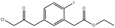 Ethyl 5-(3-chloro-2-oxopropyl)-2-iodophenylacetate Structure