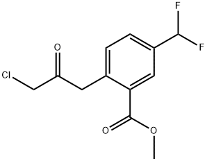 Methyl 2-(3-chloro-2-oxopropyl)-5-(difluoromethyl)benzoate Struktur