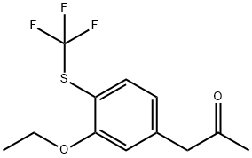 1-(3-Ethoxy-4-(trifluoromethylthio)phenyl)propan-2-one Structure