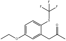 1-(5-Ethoxy-2-(trifluoromethylthio)phenyl)propan-2-one Structure