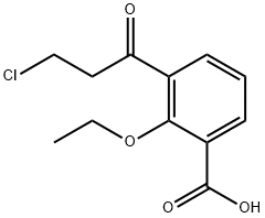 3-(3-Chloropropanoyl)-2-ethoxybenzoic acid 化学構造式
