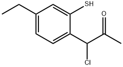 1-Chloro-1-(4-ethyl-2-mercaptophenyl)propan-2-one 结构式