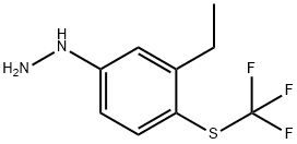 1-(3-Ethyl-4-(trifluoromethylthio)phenyl)hydrazine 化学構造式