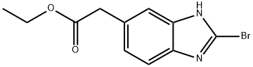 Ethyl 2-bromo-1H-benzimidazole-5-acetate 结构式