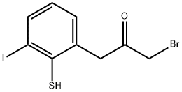 1-Bromo-3-(3-iodo-2-mercaptophenyl)propan-2-one Structure