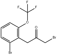 1-Bromo-3-(2-bromo-6-(trifluoromethoxy)phenyl)propan-2-one,1804065-80-2,结构式