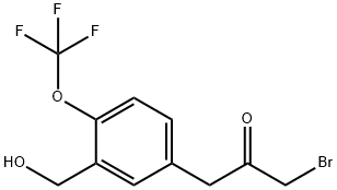 5-(3-Bromo-2-oxopropyl)-2-(trifluoromethoxy)benzylalcohol Structure