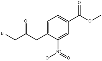 Methyl 4-(3-bromo-2-oxopropyl)-3-nitrobenzoate 结构式