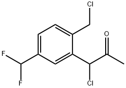 1-Chloro-1-(2-(chloromethyl)-5-(difluoromethyl)phenyl)propan-2-one Structure