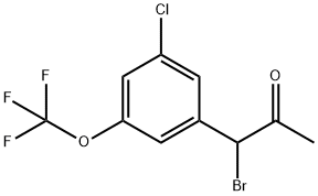 1-Bromo-1-(3-chloro-5-(trifluoromethoxy)phenyl)propan-2-one Structure