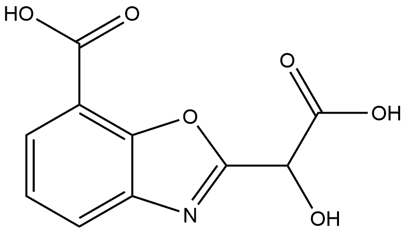 2-(Carboxy(hydroxy)methyl)benzo[d]oxazole-7-carboxylic acid,1804080-39-4,结构式