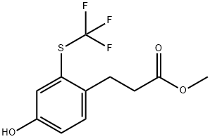 Methyl 3-(4-hydroxy-2-(trifluoromethylthio)phenyl)propanoate,1804089-05-1,结构式