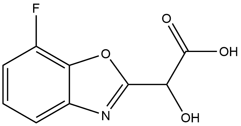 2-Benzoxazoleacetic acid, 7-fluoro-α-hydroxy- Structure